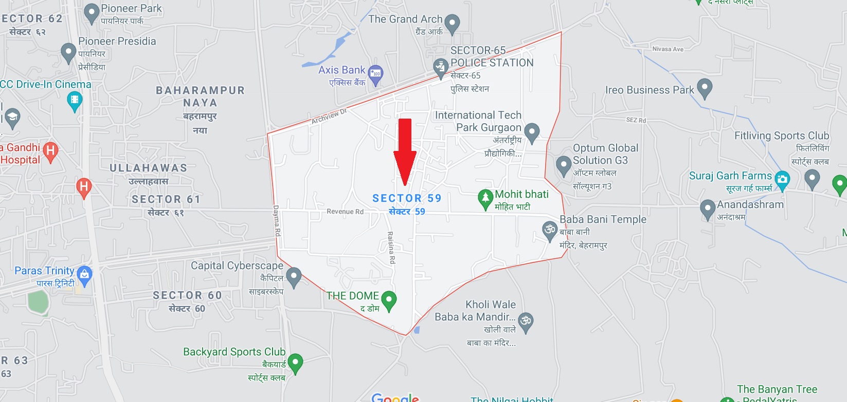 Smart World Floors Sector 59 Gurugram Location Map